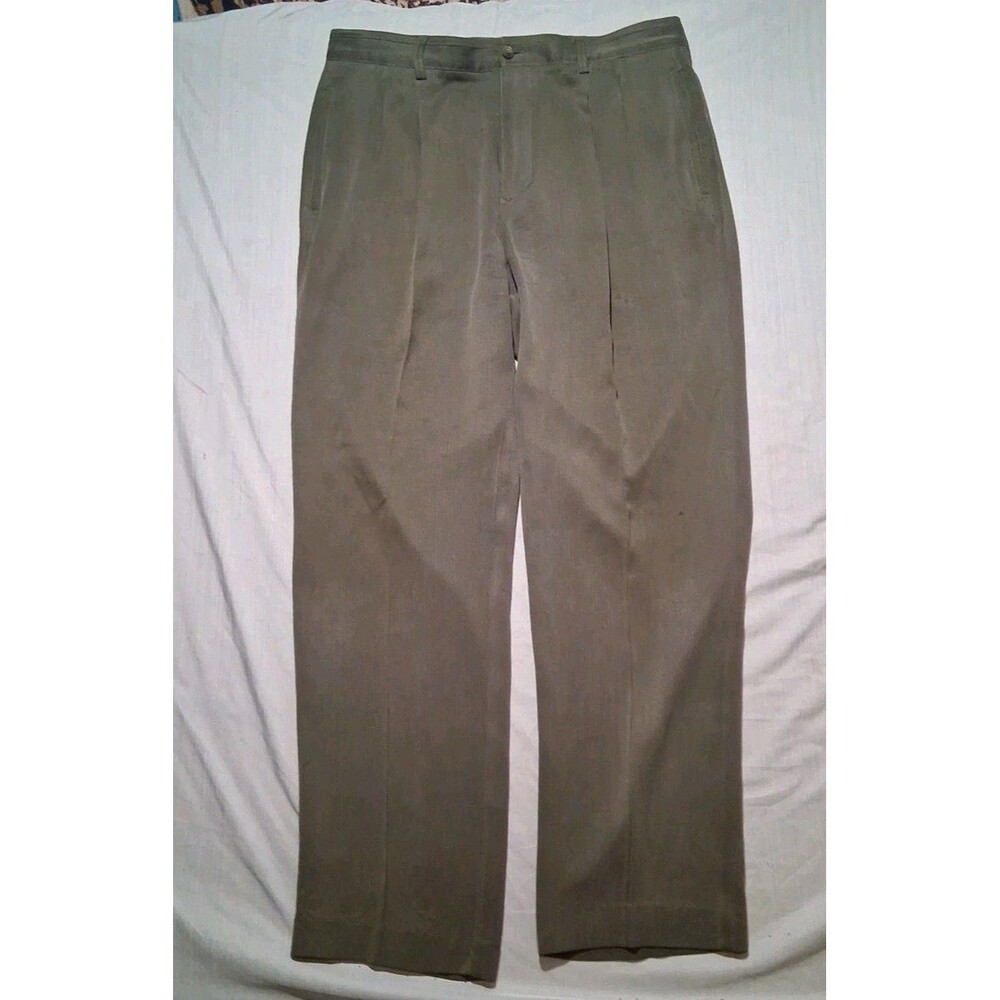 Tommy Bahama Relax Brown Silk Wool Blend Utility Chino Pants Size 36x31